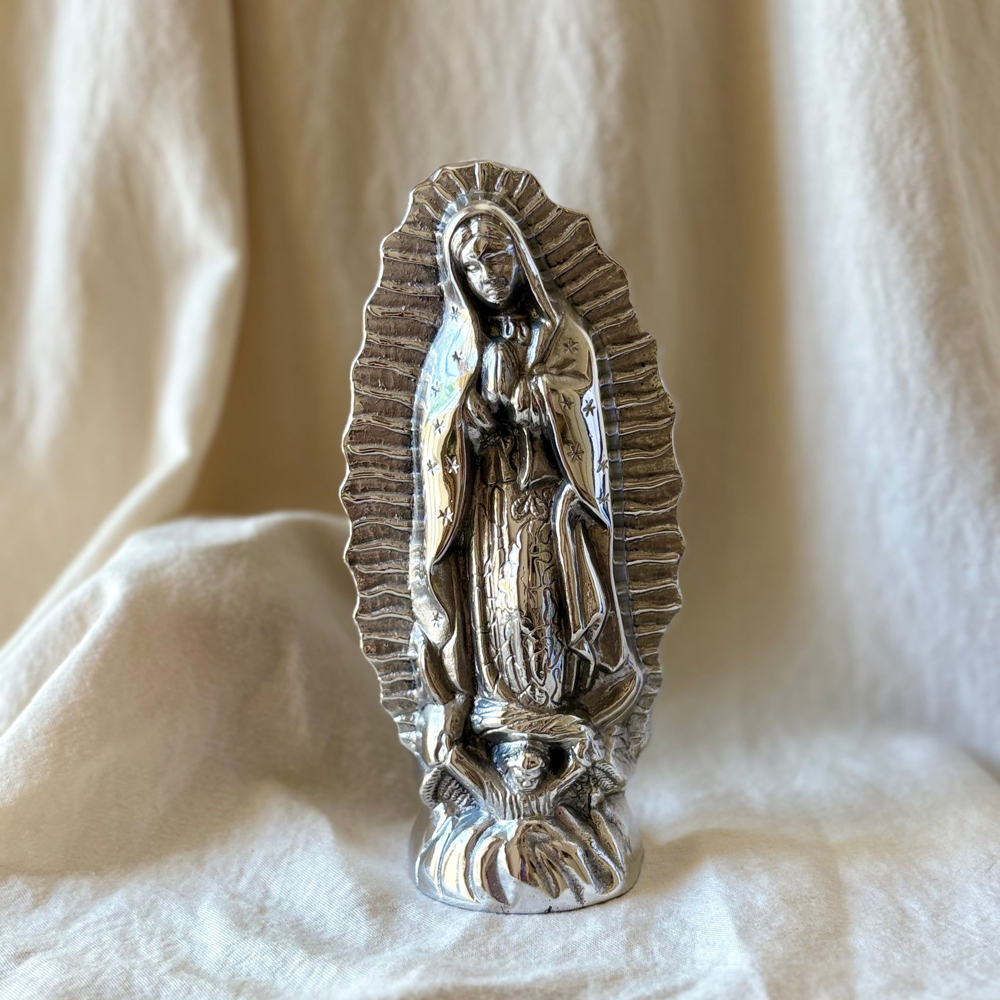Or Lady of Guadalupe Pewter Statue