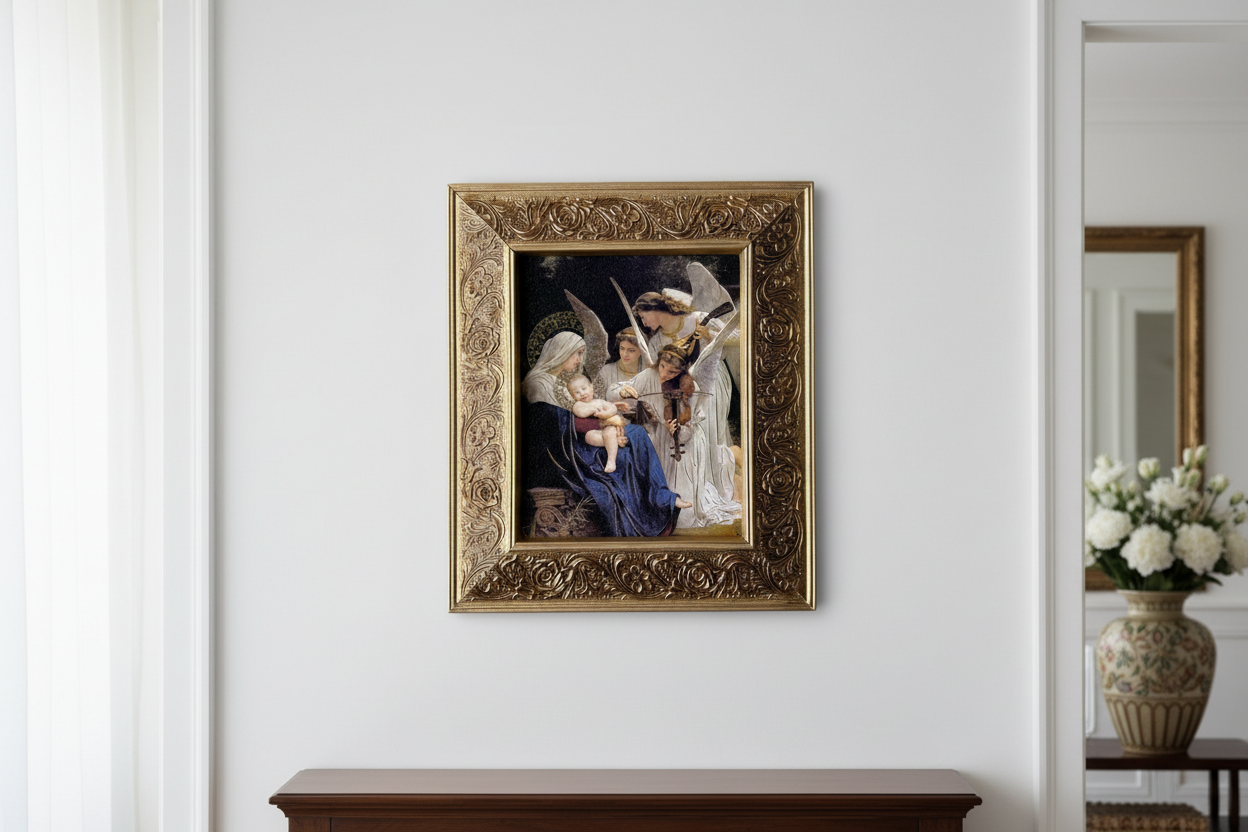 Song of the Angels Framed Art | 12 x 14.5 in | Catholic Wall Decor
