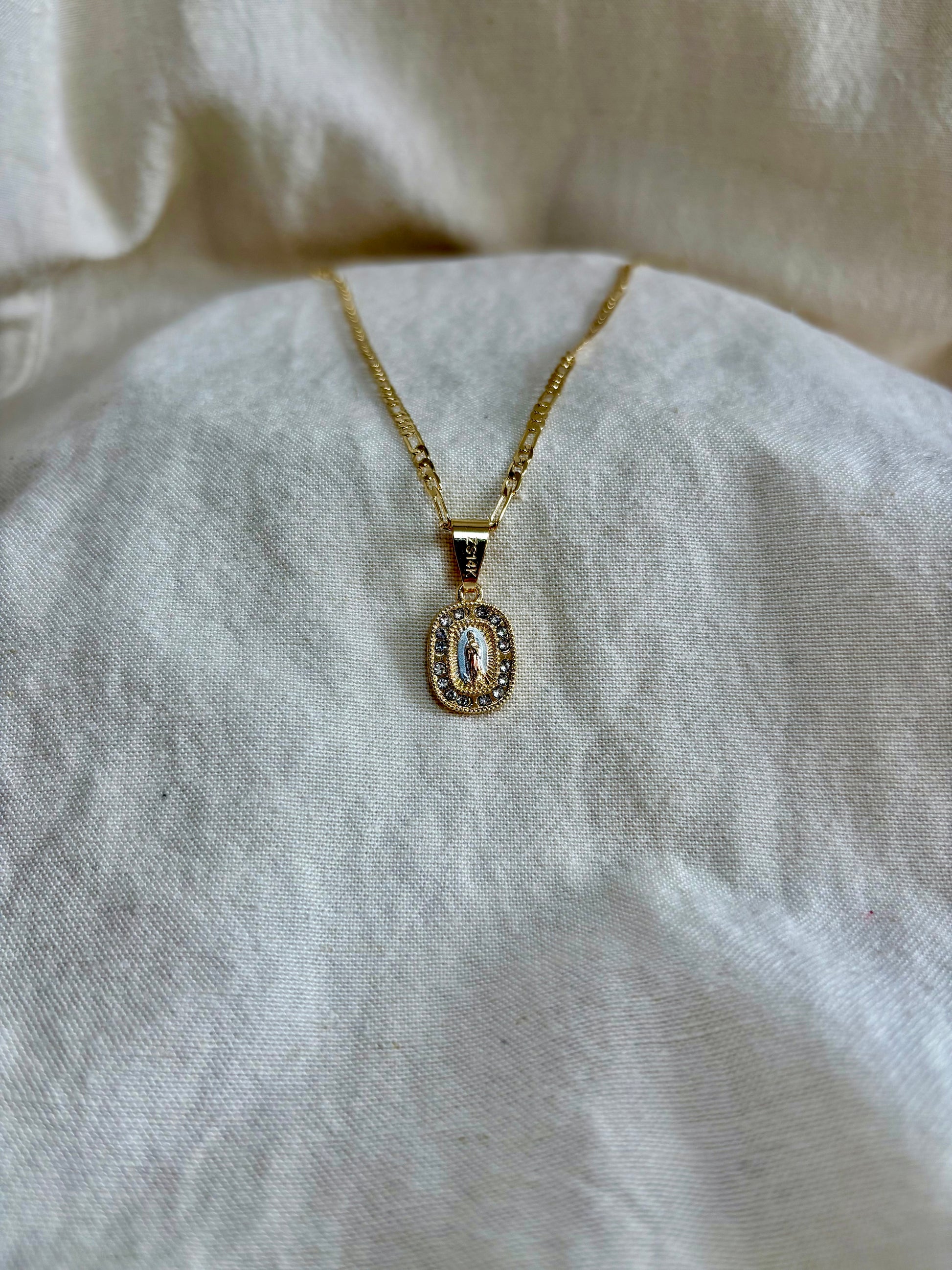 Our Lady of Guadalupe Gold-Tone Necklace